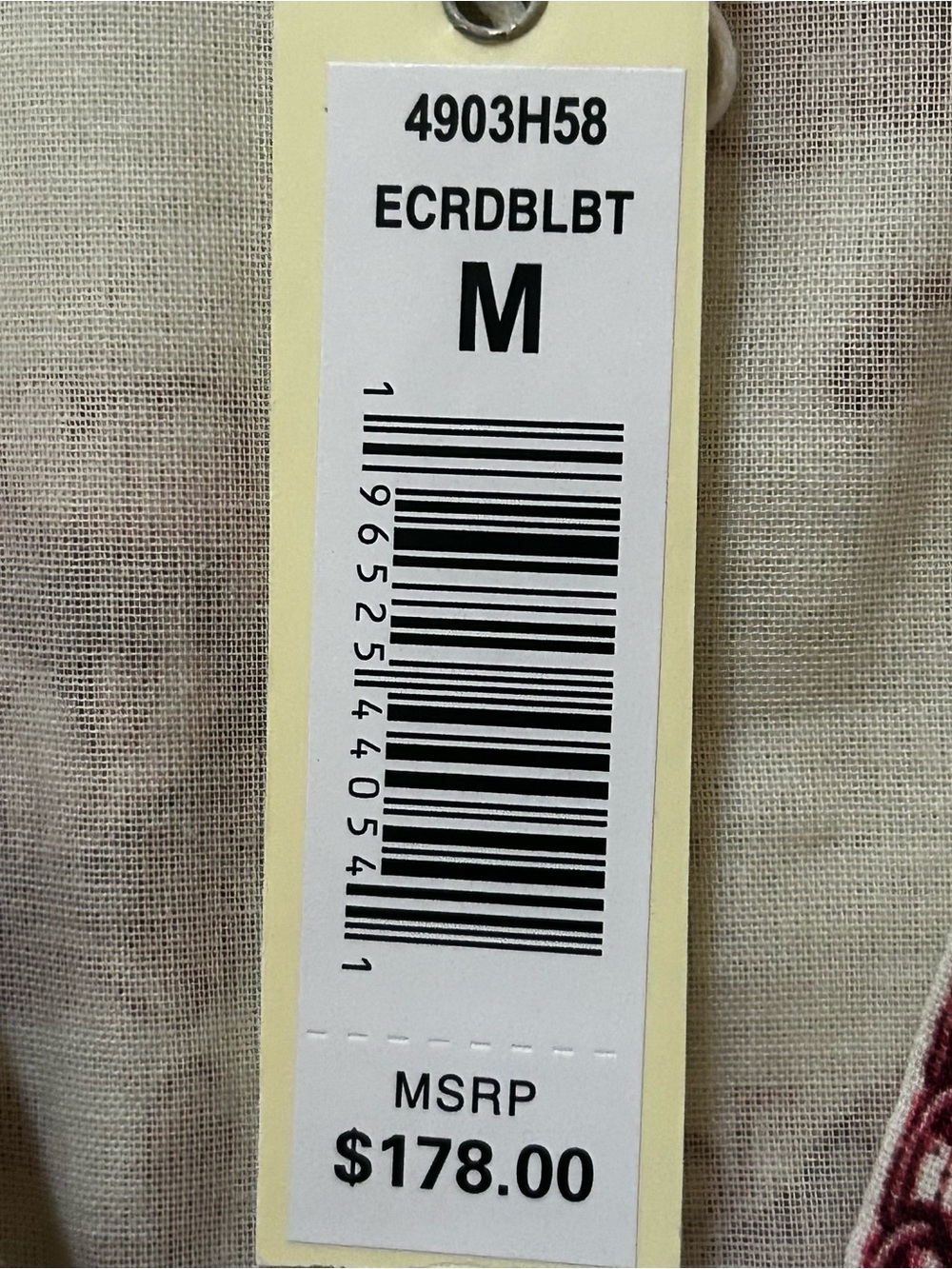 Max Studio Boho Maxi Dress with Crean & Burgundy Vintage Style Floral Print NWT - Picture 5 of 8